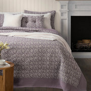 Maggie lavender flowered quilt – 100% cotton bedding by Brunelli